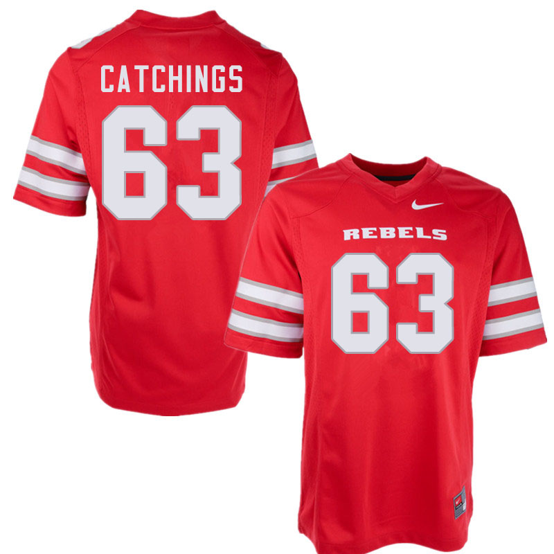 Men #63 Bryan Catchings UNLV Rebels College Football Jerseys Sale-Red